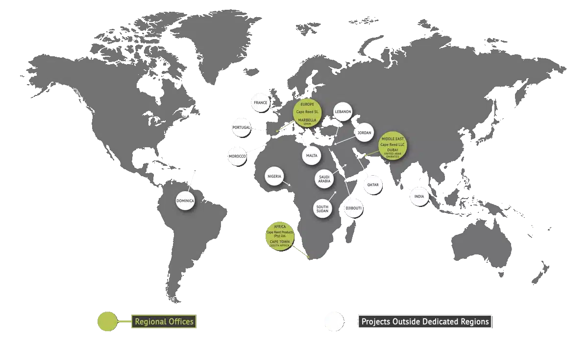 Cape Reed International Regions of Operation