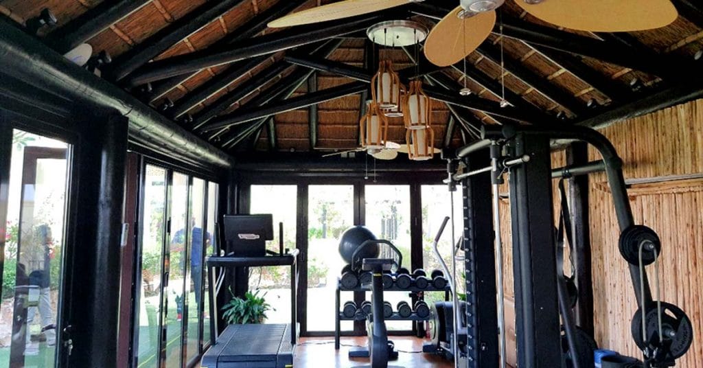 Cape Reed thatched roof home gym